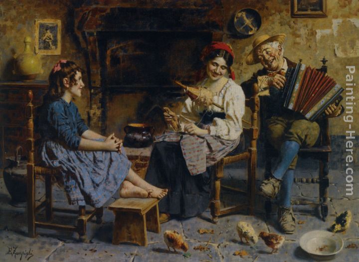 A Musical Serenade painting - Eugenio Zampighi A Musical Serenade art painting